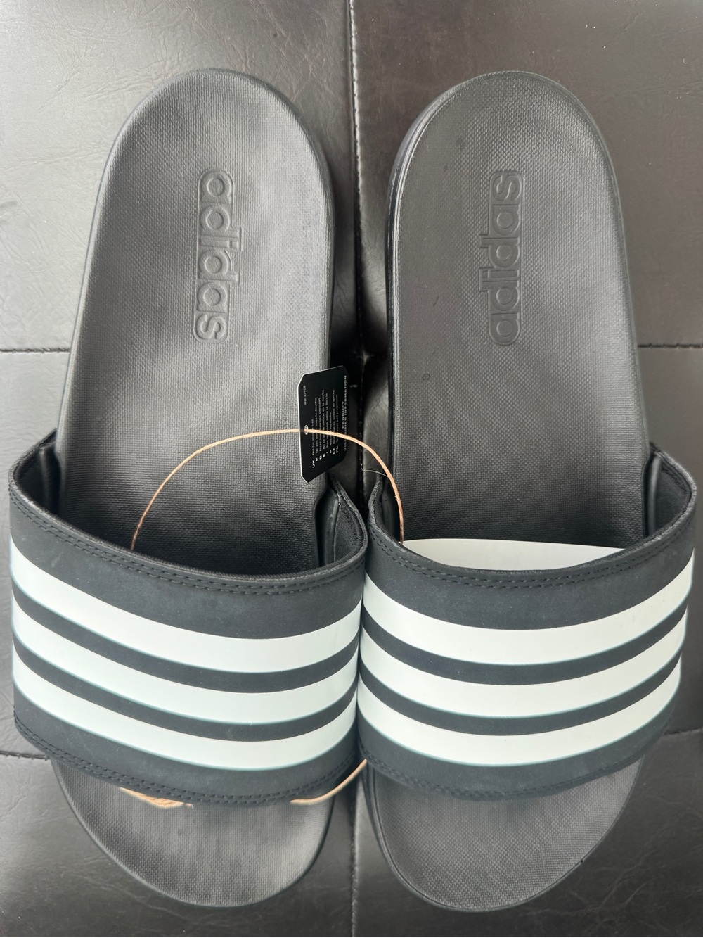 Adidas Adilette Comfort Unisex Black Sandals, US Men(11), US Women(12) - NWT